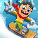 Join the skateboarding journey in the game Ski Frenzy. Use your character's amazing skateboarding skills to escape from snowstorms or sandstorms.